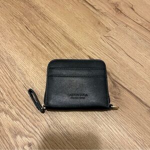 Gaston Luga Black Card Holder Coin Purse Wristlet
